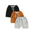 thumbnail image 1 of Hirigin 3-Pack Toddler Baby Boy Summer Sports Shorts Solid Drawstring Shorts Pants 6 12 18 Months 2T 3T Casual Clothes, 1 of 8