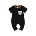 thumbnail image 1 of Hirigin Baby Boy Jumpsuit Newborn Summer Clothes 3 6 12 18 Months Short Sleeve Striped Romper Playsuit Bodysuit, 1 of 8