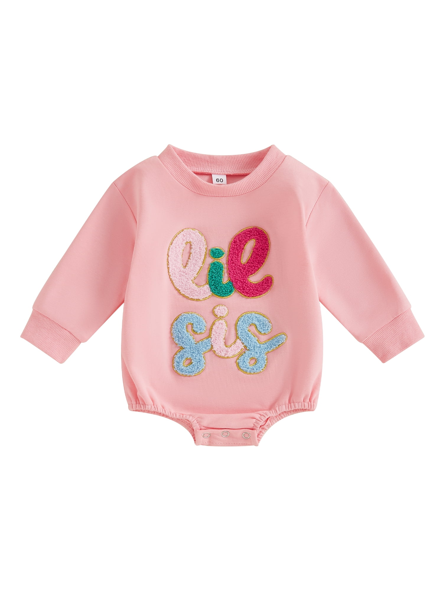 Baby Letter Embroidered Pattern Long Sleeves Baseball Rompers