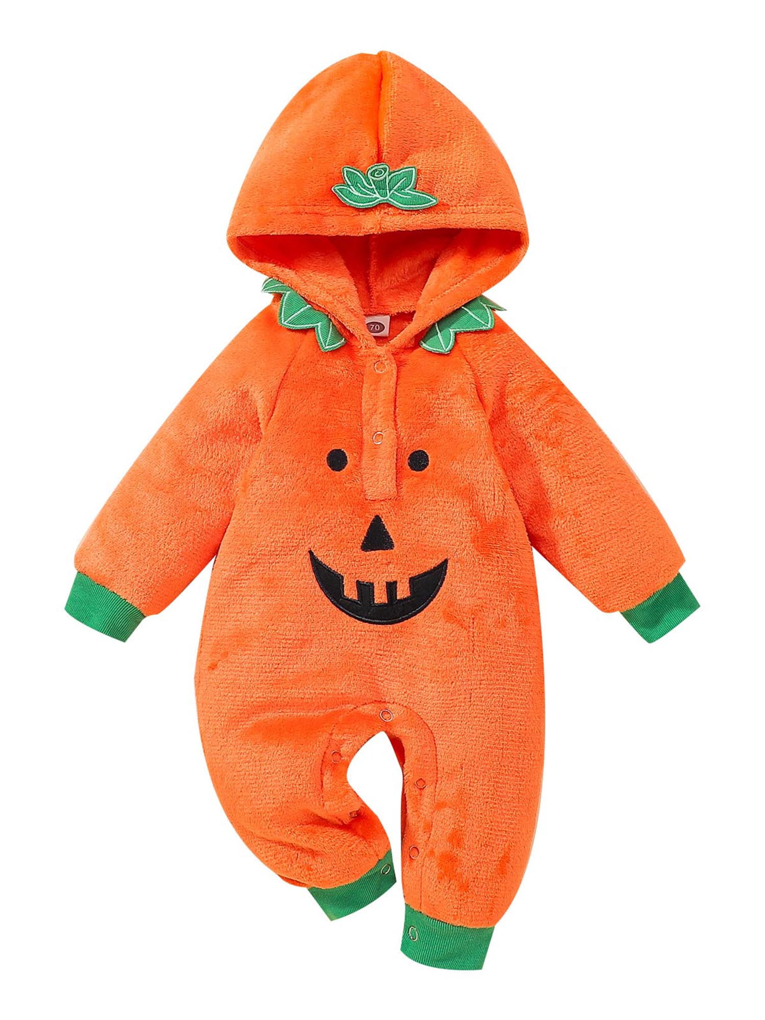 Hirigin Baby Halloween Jumpsuit Cartoon Pumpkin Long Sleeve Hooded ...