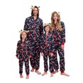 thumbnail image 1 of Hirigin Family Matching Christmas Jumpsuit Deer Pajamas Candy Cane Print Holiday Pajamas Sleepwear Dad Mom Kids PJs, 1 of 8