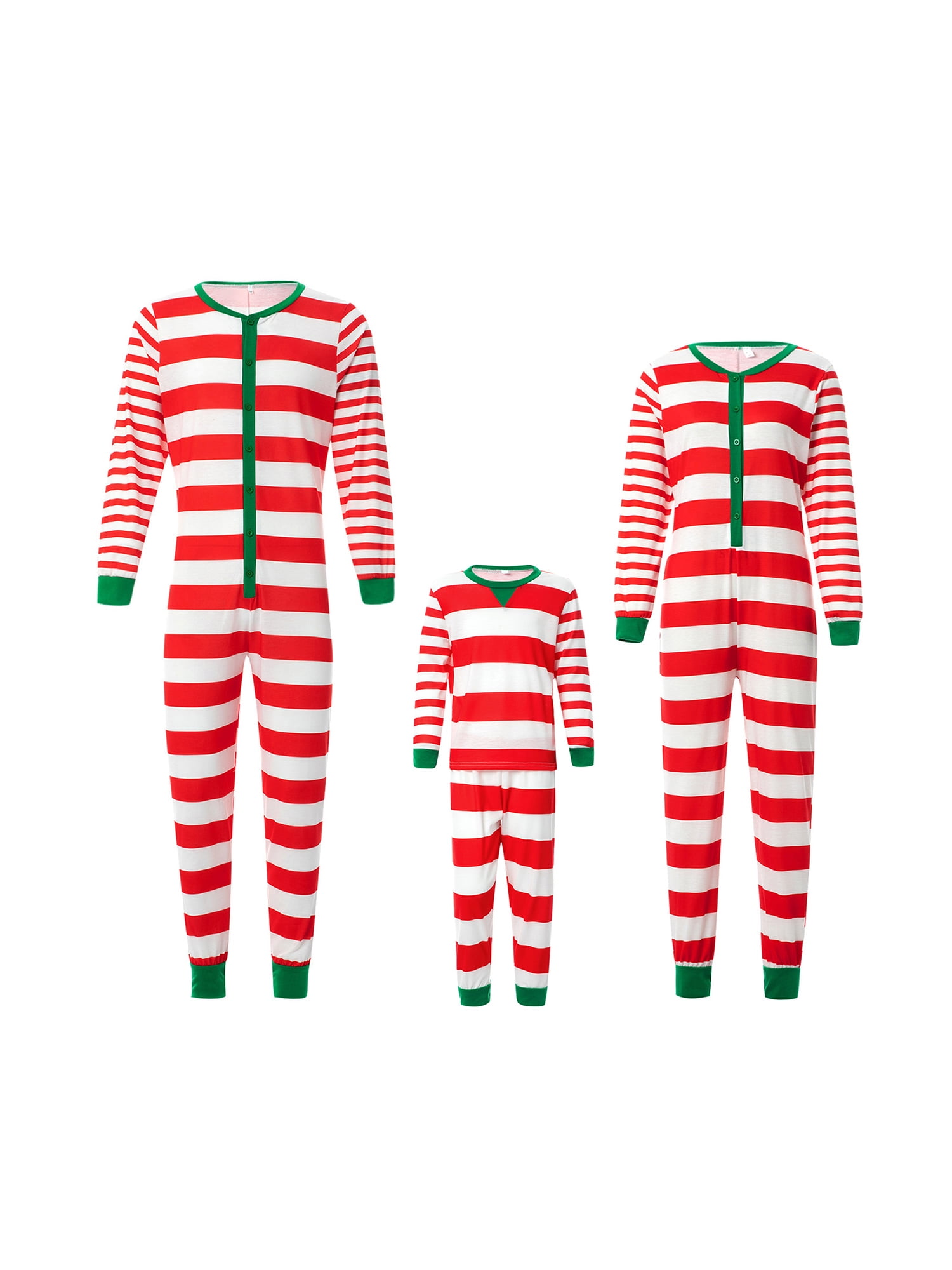 Striped onesie best sale christmas pajamas