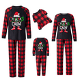 thumbnail image 1 of Hirigin Family Matching Christmas Pajama Set Long Sleeve Round Neck Tops/Romper Plaid Print Trousers, 1 of 9