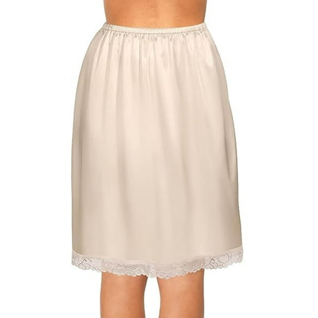 Hirigin Half Slips for Under Dresses Skirt Extenders Skirt Womens Half Slip Satin Anti Static