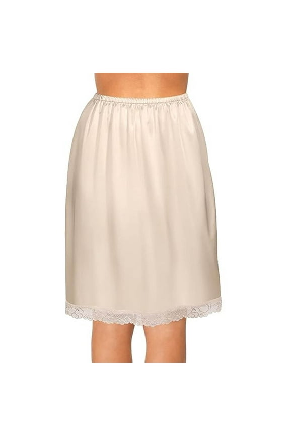 Half Slips for Under Dresses Skirt Extenders Skirt Womens Half Slip Satin Anti Static Lace Long Underskirt