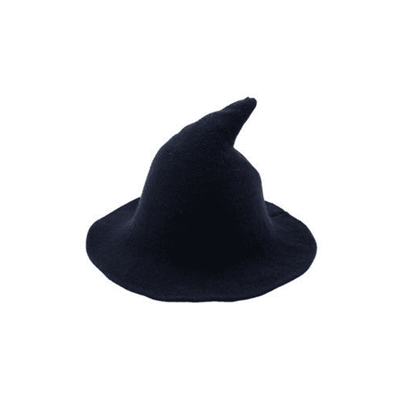 Hirigin Halloween Witch Hats with Spide Wizard Hat for Women Halloween Costume Knitted Witch Pointed Cap Cosplay Party Props