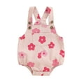 thumbnail image 1 of Hirigin Infant Baby Girl Floral Overalls Outfit Denim Bib Overalls Suspender One Piece Romper Cute Newborn Summer Clothes, 1 of 8