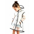thumbnail image 1 of Hirigin Kids Boy Girls Clear Rain Jacket Coat Raincoat with Hood Poncho Jacket 1-10 Years, 1 of 6