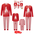 thumbnail image 1 of Hirigin Matching Christmas Pajamas for Family Long Sleeve Tree Print Tops + Plaid Pants Set Loungewear, 1 of 8