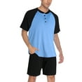 thumbnail image 1 of Hirigin Men Pajamas Sets Short Sleeve Tops and Shorts Sleepwear Loungewear, 1 of 6