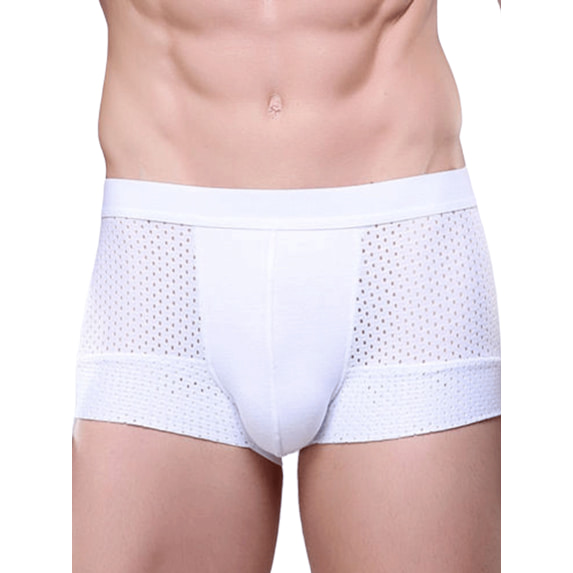 Hirigin Men Underwear Mesh Briefs Breathable Underpants Modal Cotton Trunks Underwear