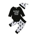 thumbnail image 1 of Hirigin Newborn Baby Boy Clothes Outfit Set Long Sleeve Romper Jumpsuit Pants Leggings Hat Handsome Just Like Dad, 1 of 7