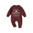 thumbnail image 1 of Hirigin Newborn Baby Boy Girl Christmas Outfit Long Sleeve Letter Tree Print Romper 0 3 6 12 18 Months Fall Winter Jumpsuit, 1 of 8