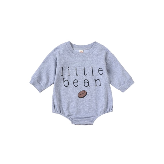 Hirigin Newborn Baby Boy Girl Romper Bubble Long Sleeve Little Bean Bodysuit Ovesized Sweatshirt Infant Casual Shirts Top