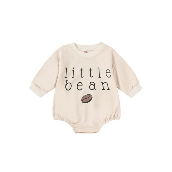 Hirigin Newborn Baby Boy Girl Romper Bubble Long Sleeve Little Bean Bodysuit Ovesized Sweatshirt Infant Casual Shirts Top