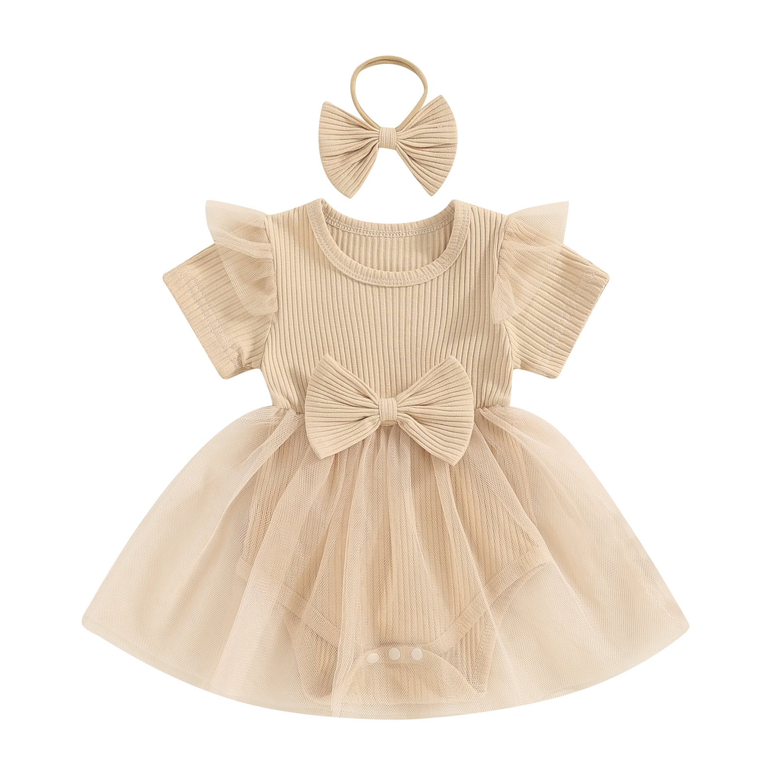Newborn Baby Summer Dress with Matching Cap – Soft & Breathable Fabric main image 0