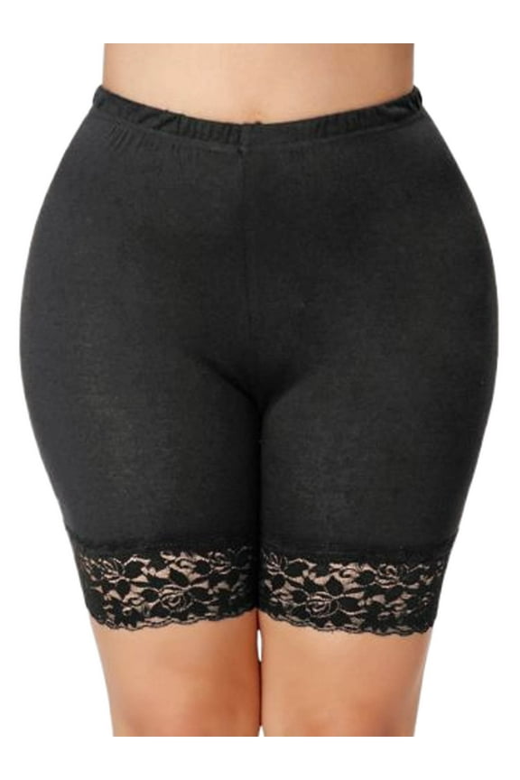 Plus Size Slip Shorts for Under Dresses Women Anti Chafing Underwear Seamless Boyshorts Panties Lace Under Shorts