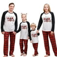 thumbnail image 1 of Hirigin Store Christmas Family Pajamas Matching Set Gnome Print Long Sleeve Tops and Elastic Plaid Pants Loungewear Soft Sleepwear, 1 of 7