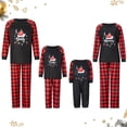 thumbnail image 1 of Hirigin Store Parent-Child Christmas Pajamas, Romper/Long Sleeve Christmas Hat Print Tops and Plaid Pants Suit for Kid Dad Mom Loungewear, 1 of 10