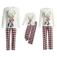 thumbnail image 1 of Hirigin Store Parent-child Clothing, Christmas Pajamas, Long Sleeves + Trousers, Elk Pattern Festive Accessory, 1 of 10