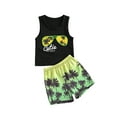 thumbnail image 1 of Hirigin Toddler Baby Boys Shorts Set Seaside Printed Tank Tops and Shorts 2Pcs Little Boy Outfits Summer Clothes Suit, 1 of 7