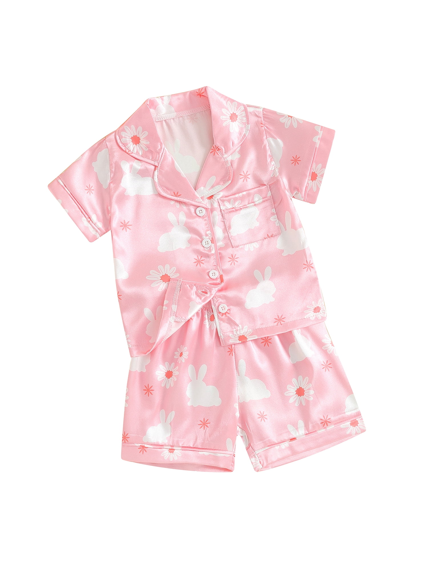 Hirigin Toddler Girls Boys Easter Pajamas Outfits Rabbit Print Shirts ...