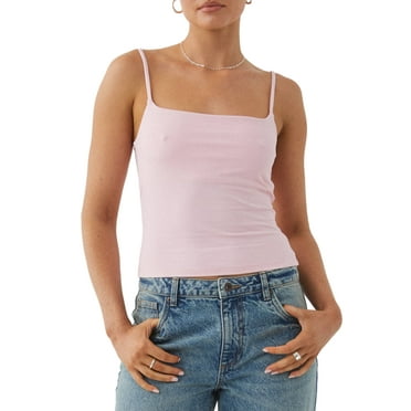 Hirigin Trendy Womens Summer Corset Crop Camisole Solid Color Spaghetti Strap Tank Tops Sleeveless T-Shirt
