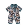 thumbnail image 1 of Hirigin Western Baby Boy Summer Clothes 0 3 6 12 18 Months Cow Print Short Sleeve Polo Romper Bodysuit One Piece Jumpsuit Outfits, 1 of 8