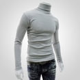 thumbnail image 1 of Hirigin Winter High Neck Thick Warm Sweater Men Turtleneck Brand Mens Sweaters Slim Fit Pullover Men Knitwear Male Double collar, 1 of 4