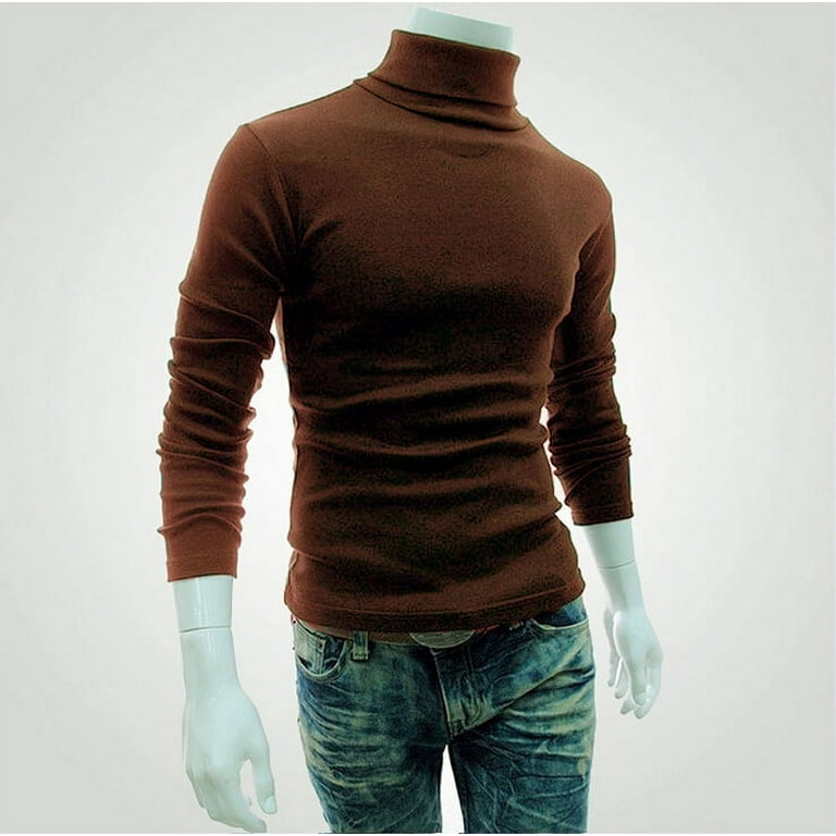 Hirigin Winter High Neck Thick Warm Sweater Men Turtleneck Brand