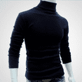 thumbnail image 1 of Hirigin Winter High Neck Thick Warm Sweater Men Turtleneck Brand Mens Sweaters Slim Fit Pullover Men Knitwear Male Double collar, 1 of 3