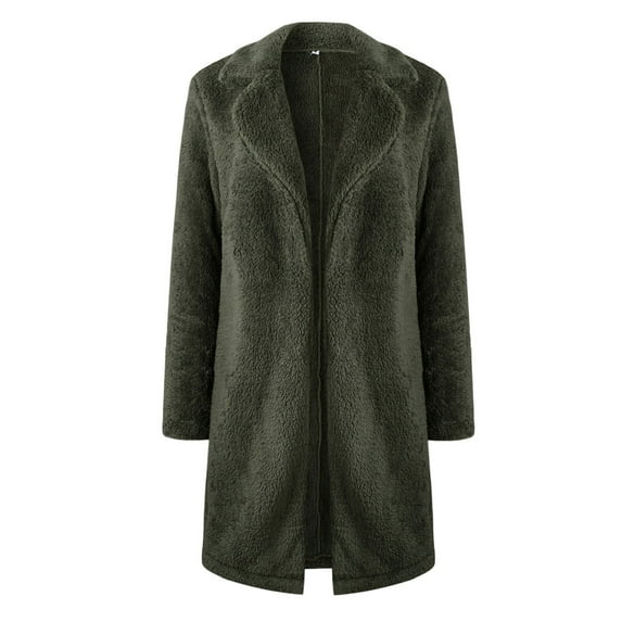 Hirigin Women Casual Teddy Bear Coat Ladies Fleece Zip Outwear Jacket Oversized Overcoat