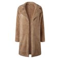 thumbnail image 1 of Hirigin Women Casual Teddy Bear Coat Ladies Fleece Zip Outwear Jacket Oversized Overcoat, 1 of 6
