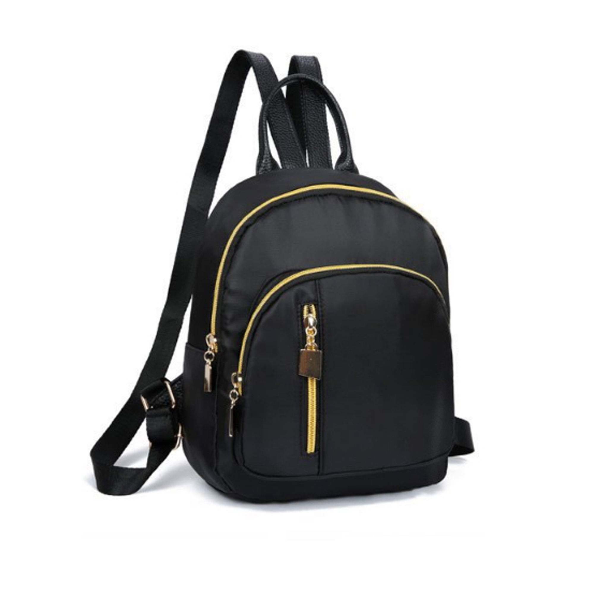 Hirigin Women Girls Black Nylon Mini Backpack Travel School Backpack Shoulder Bags - image 1 of 6