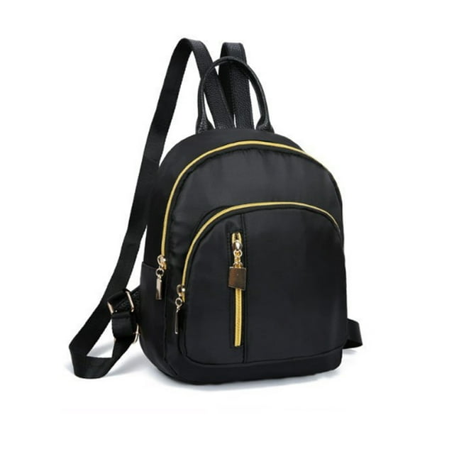 Hirigin Women Girls Black Nylon Mini Backpack Travel School Backpack Shoulder Bags