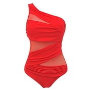 Hirigin Women One Piece Monokini Bikini Push-up Halter Strap Swimsuit Bathing Suit Swimwear