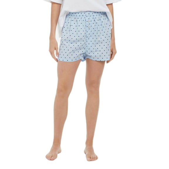 Hirigin Women's Y2K Lounge Shorts Casual Elastic Low Waist Plaid/Striped Button Front Pajama Bottoms Boxer Shorts Sleepwear