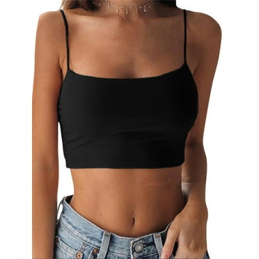 Hirigin Womens Sleeveless Tank Tops Summer Casual Basic Slim Fitted Vest Y2k Crop Top