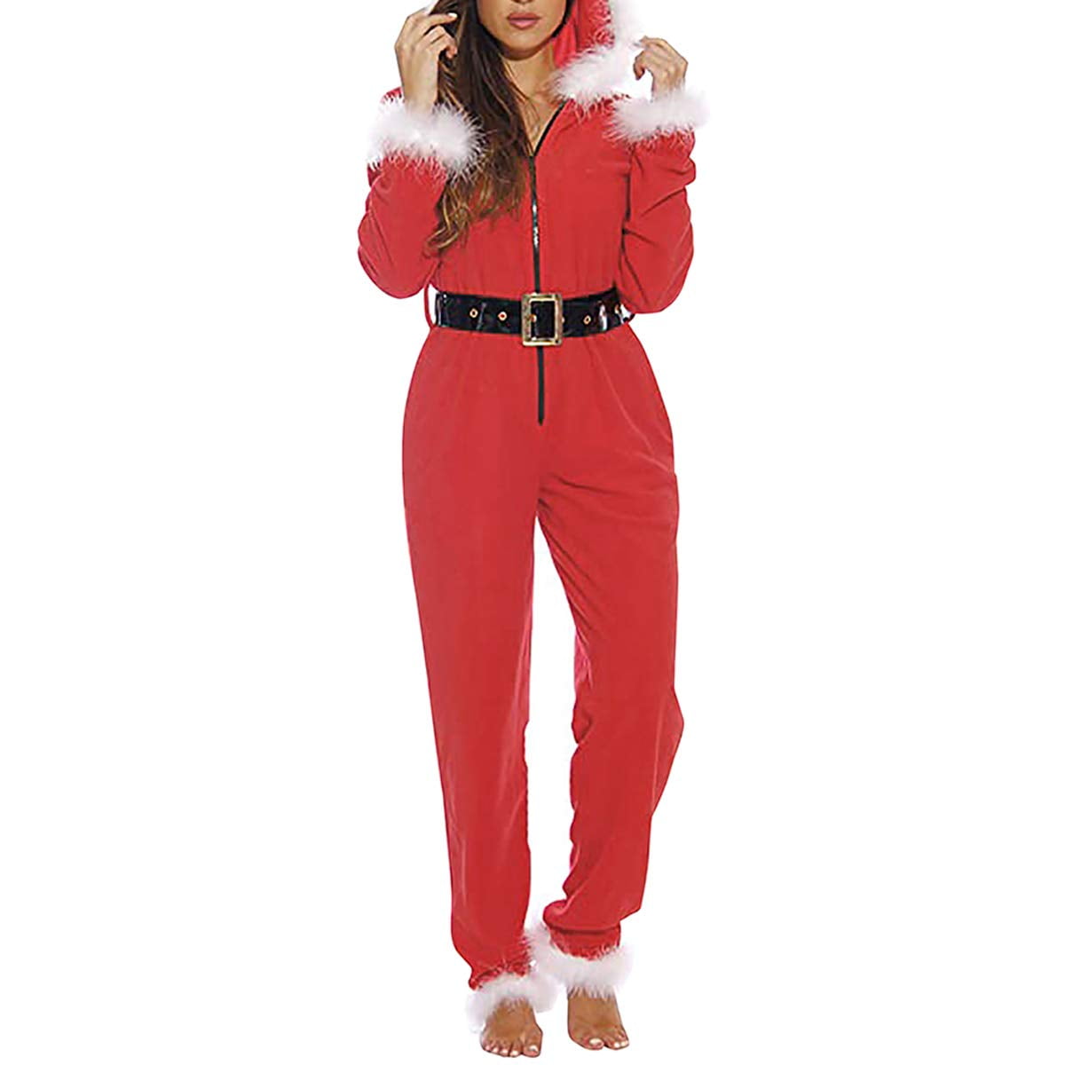 Santa top romper womens