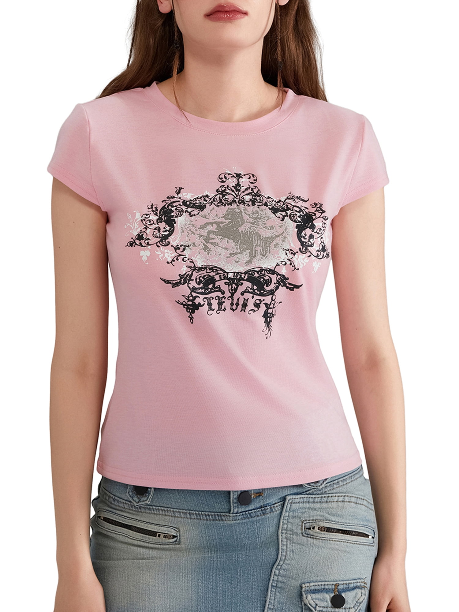 cute graphic crop tees