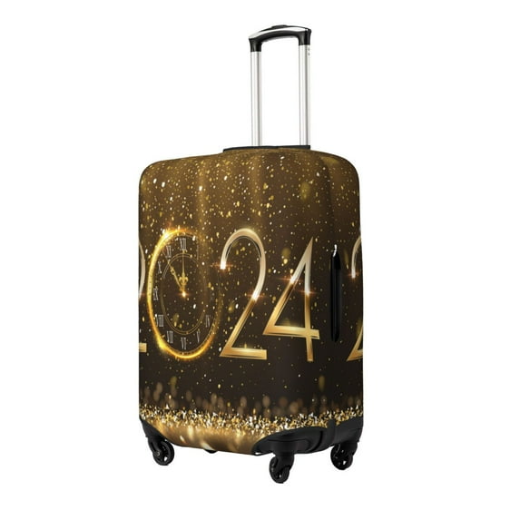 Hirioo 2024 Happy New Year for Elasticity Suitcase Cover (No luggage Included) Durable Luggage Protector Fits 18-32 Inch Luggage-X-Large