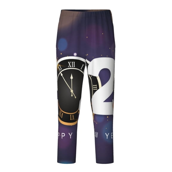 Hirioo 2025 Happy New Year 4 for Teenagers' Pajama Pants Womens Lounge Pants with Pockets Pj Bottoms Pants for Men-