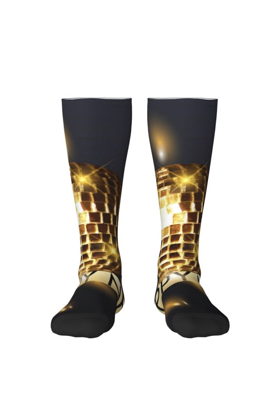 2025 New Year 3 for Adult Stockings Breathable Sock Non-Pilling,Contrasting Color Design