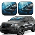 thumbnail image 1 of Hirioo 3D Realistic Shark for 2PCS Windshield Sun Shade Foldable | Front Windshield Shade for Sun, Heat and UV Rays-Small, 1 of 6