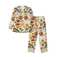 thumbnail image 1 of Hirioo 70s Hippie Style for Men's Pajama Sets 2 Piece Pjs Men's Long-Sleeved Pajama Set Button Down Sleepwear,S-XXL-X-Large, 1 of 7