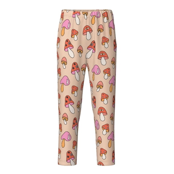 Hirioo 70s Mushroom for Teenagers' Pajama Pants Womens Lounge Pants with Pockets Pj Bottoms Pants for Men-Medium