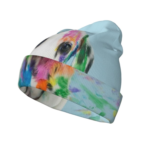 Hirioo A Funny Little Dalmatian Puppy for Men's Knit Cuffed Beanie for Outdoor Activities Unisex
