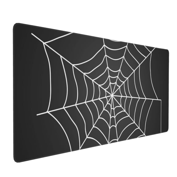 Hirioo A Web With A Spider for Mouse Pad ,Anti-Slip Base, Durable Stitched Edges, Perfect for Gaming, Office, and Home Use,16x35.5in