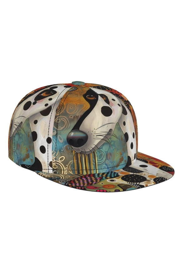 Abstract Dalmatian Art for Baseball Cap Men Cap Flat Brim for Men Women Teens Adjustable Baseball Cap