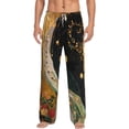 thumbnail image 1 of Hirioo Abstract Gold Floral Galaxy for Men's PJ Pajama Pants Sleep Pants Men's Home Trousers with Pockets,S-3XL-X-Large, 1 of 6